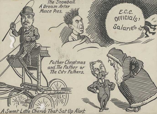 Satirical cartoon from 1914, Devon & Exeter Gazette