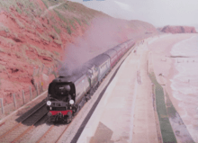 Steam train near Dawlish