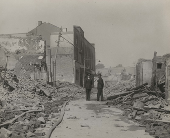 Wartime destruction in Exeter city centre