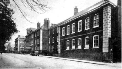 The original RD&E Hospital, Southernhay, Exeter