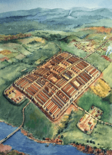 Artist's impression of early Roman Exeter